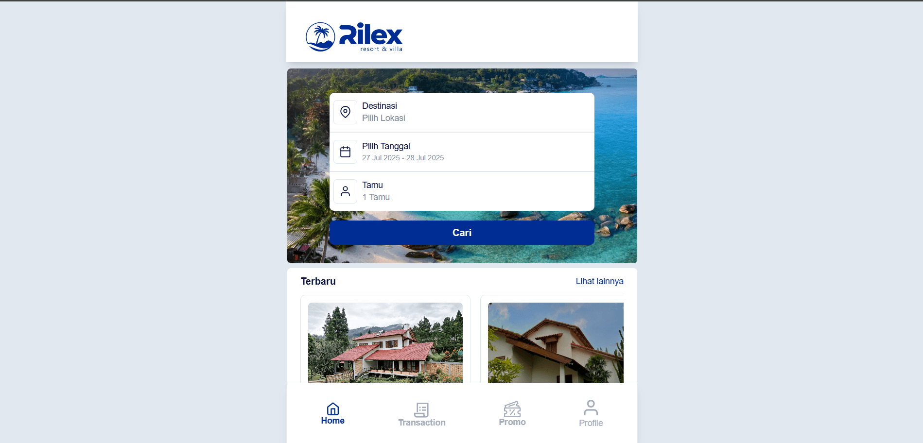 Rilex Villa Booking